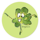 Irish Shamrock n Roll 02 Cartoon Sticker