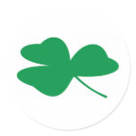 Irish Shamrock Round Sticker