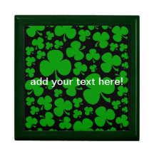 Irish shamrocks trinket box