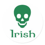 Irish Skull Stickers