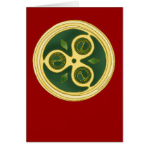 Irish Spiral Design Christmas Card