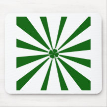 Irish Stripe Shamrock Mouse Pads