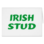 Irish Stud Green Greeting Card