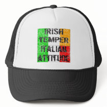 Irish Temper Italian Attitude T-shirts and Gifts Hats