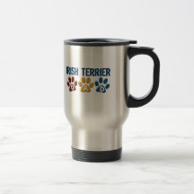 IRISH TERRIER Dad Paw Print 1 Mugs