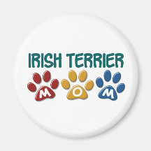 IRISH TERRIER Mom Paw Print 1 Magnets