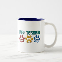 IRISH TERRIER Mom Paw Print 1 Mugs