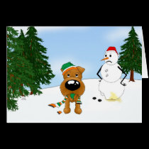 Irish Terrier Winter Scene cards