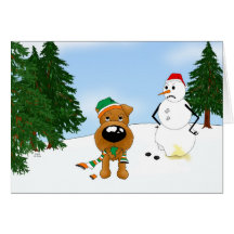 Irish Terrier Winter Scene Cards