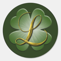 Irish Wedding Monogram L Envelope Seal Sticker