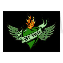 Irish Winged Heart Card