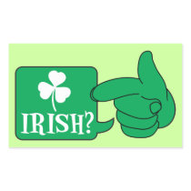 IRISH? with a shamrock St Patricks day design Stickers