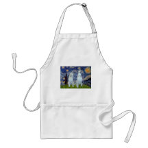 Irish Wolfhound Pair - Starry Night Aprons