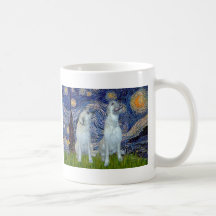 Irish Wolfhound Pair - Starry Night Mug