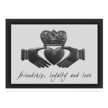 Irlandais Claddagh, amitié, fidélité et amour Cartes Postales