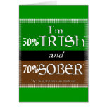 Irlandais de 50%, 70% sobre carte de vœux