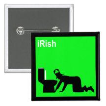 Irlandais drôle badges avec agrafe