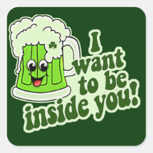 Irlandais drôle de Jour de la Saint Patrick Stickers Carrés