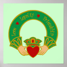 Irlandais Valentine d'amitié de fidélité d'amour Posters