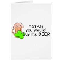 Irlandais vous m'achèteriez bière carte de vœux