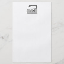 Iron Cartoon. Grey and Black on White. Flyer