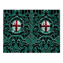 Iron cast portal, city of London, England Post Card