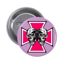 IRON CROSS AND SKULLS PIN