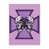 IRON CROSS AND SKULLS POSTCARD