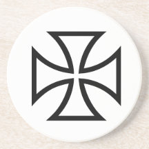 Iron cross drink coaster