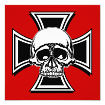 Iron Cross Military Emblem Skull Design by Beatty Art Photo