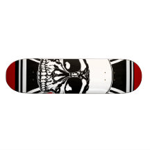 Iron Cross Military Emblem Skull Design by Beatty Skate Board