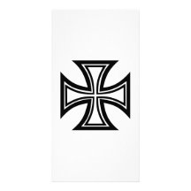 Iron cross photo greeting card