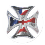 Iron Cross w/ American Flag Stickers
