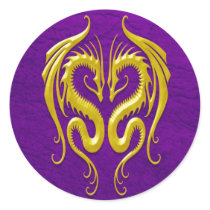 Iron Dragons, yellow and purple Sticker