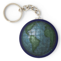 Iron Plate Earth Key Chains