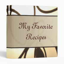 Iron Swirls Recipe Book Vinyl Binders