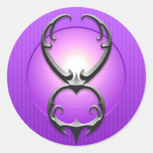 Iron Taurus Symbol, purple Sticker