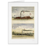 Ironclads Essex and Choctaw by Stouffer 1864 Greeting Cards