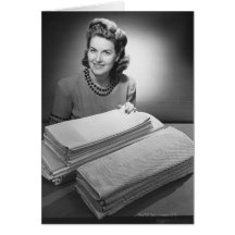 Ironed Linen and Towels Card