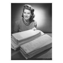 Ironed Linen and Towels Custom Announcements