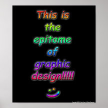 Ironic Designer- Black Background Poster