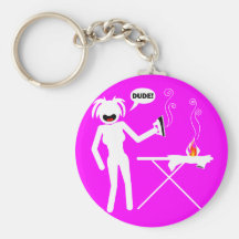Ironing Hazard Buttons and Keychains