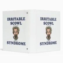 Irritable Scowl Grumpy Old Man 3 Ring Binder