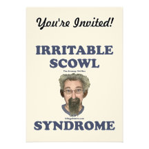 Irritable Scowl Grumpy Old Man Custom Announcement