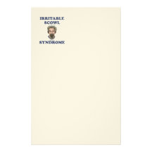 Irritable Scowl Grumpy Old Man Custom Stationery