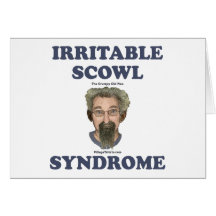Irritable Scowl Grumpy Old Man Greeting Card