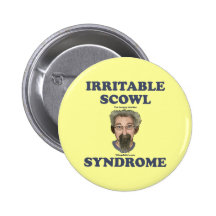Irritable Scowl Grumpy Old Man Pin