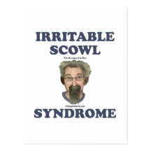 Irritable Scowl Grumpy Old Man Post Cards