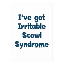 Irritable Scowl Sydrome Business Card Template
