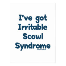 Irritable Scowl Sydrome Post Card